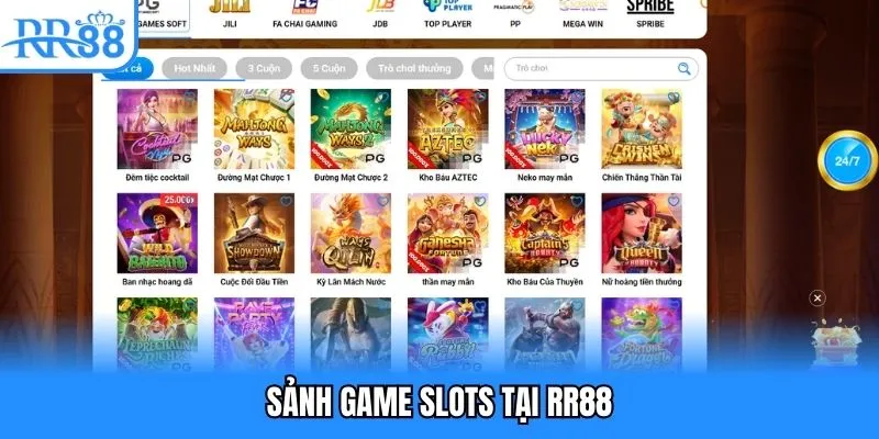 RR88 3 Sảnh game slots tại RR88